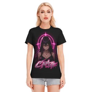 CRAZE - AKIRA PINK LOGO Women's Round Neck T-Shirt
